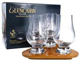 The Glencairn Vassoio Legno 3 Bicchieri Degustazione Distillati