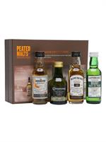 Peated Malts Pack Ardmore/Connemara/Bowmore/Laphroaig 40°4xcl.5