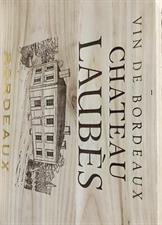 Chateau Laubes Rouge 6 Bottiglie cl.75 Cassa Legno Bordeaux Francia