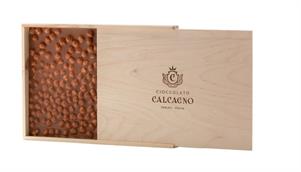 Cioccolato Calcagno1946 Lastra Nocciolato Latte Kg.1 Legno