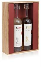 Poli Confezione Legno 2 Grappa Sarpa Oro Bianca/Barricata 2x cl.70