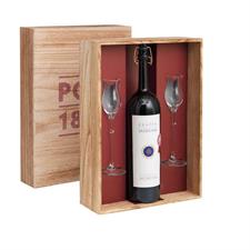 Poli Grappa Sassicaia 40° cl.50 + 2 Bicchieri Confezione Legno